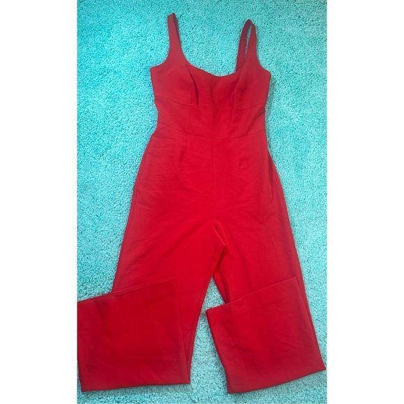 Gianni Bini Pants - Gianni Bini red flare leg jumpsuit size 4